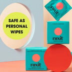 nixit Menstrual Cup Wipes | Feminine Cleansing Wipes for Period Cups & Vulvas | Fragrance-Free | pH Balanced | Biodegradable | P