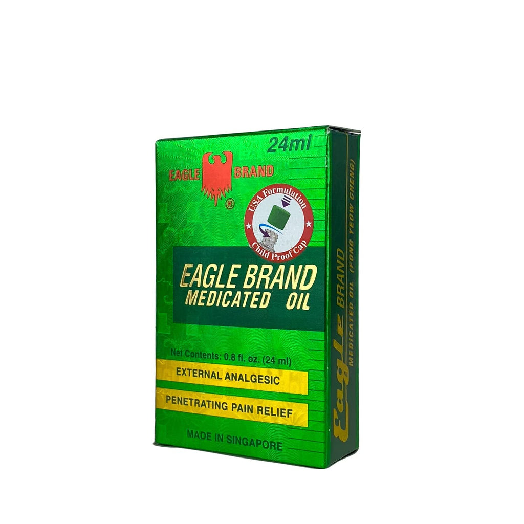 Eagle Brand Natural Medicated Oil for Muscle Aches and Pains, Includes 3 Individual 0.8oz. Bottles