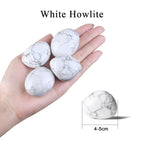 MAIBAOTA 1.6-2.0'' White Howlite Crystal Large White Stone Reiki Natural Tumbled White Polished Stones for Energy Witchcraft The