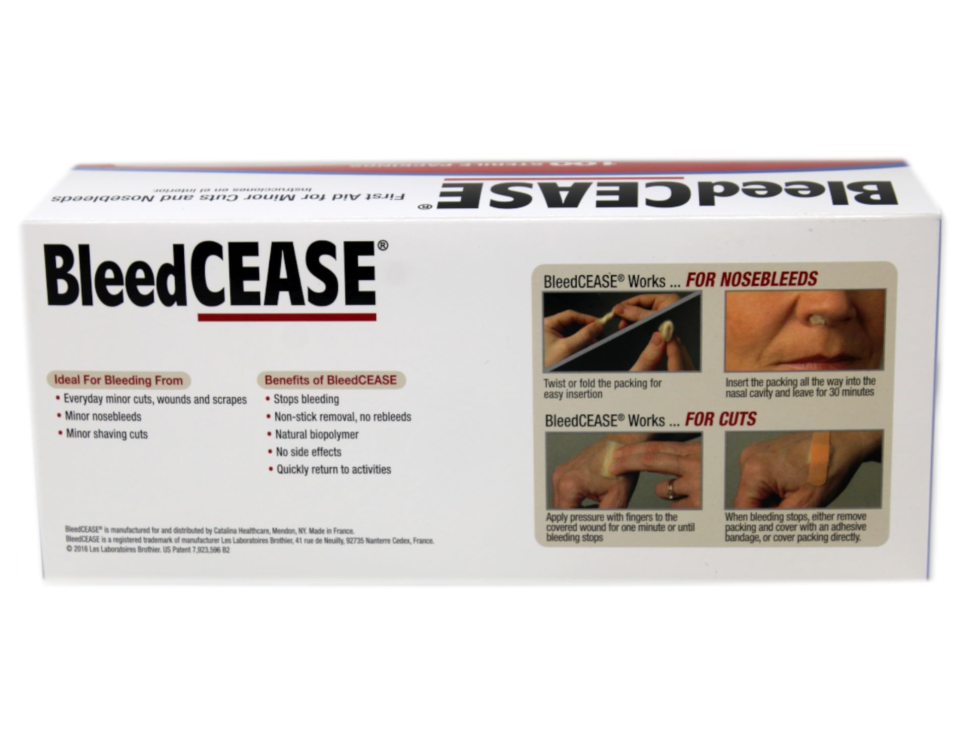 BleedCEASE First Aid, White, 100 Count