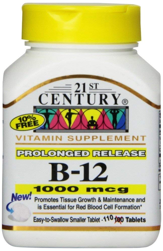 21st Century B-12 1000Mcg Prolonged Release Tablets 110 Count (3 Pack)