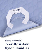 2 Pack Positioning Bed Pad with Handles, 6 Sturdy Handle Washable Bed Pads for Incontinence, Waterproof, Reusable Underpads for