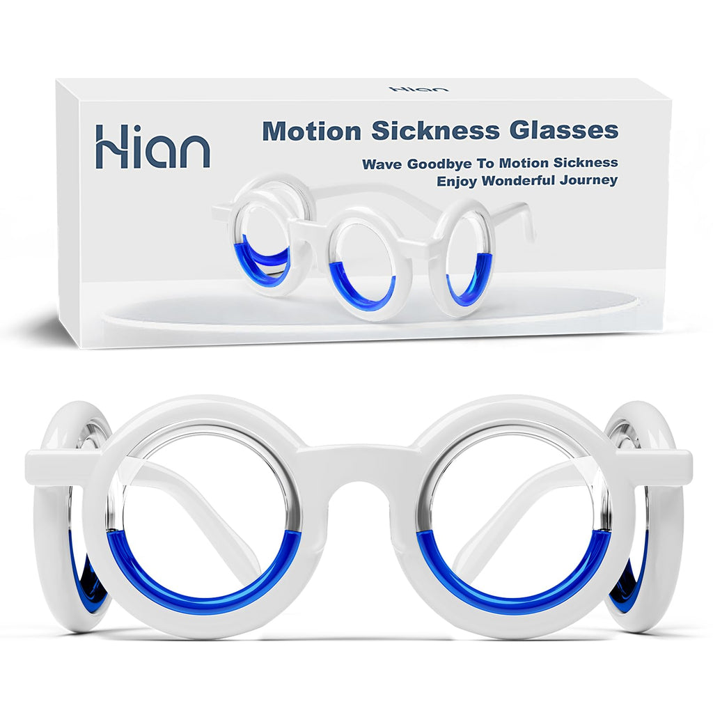 Hion Motion Sickness Glasses, Car Sickness Glasses,Relieve Carsickness Airsickness Seasickness Glasses,Anti Nausea Vertigo Glass