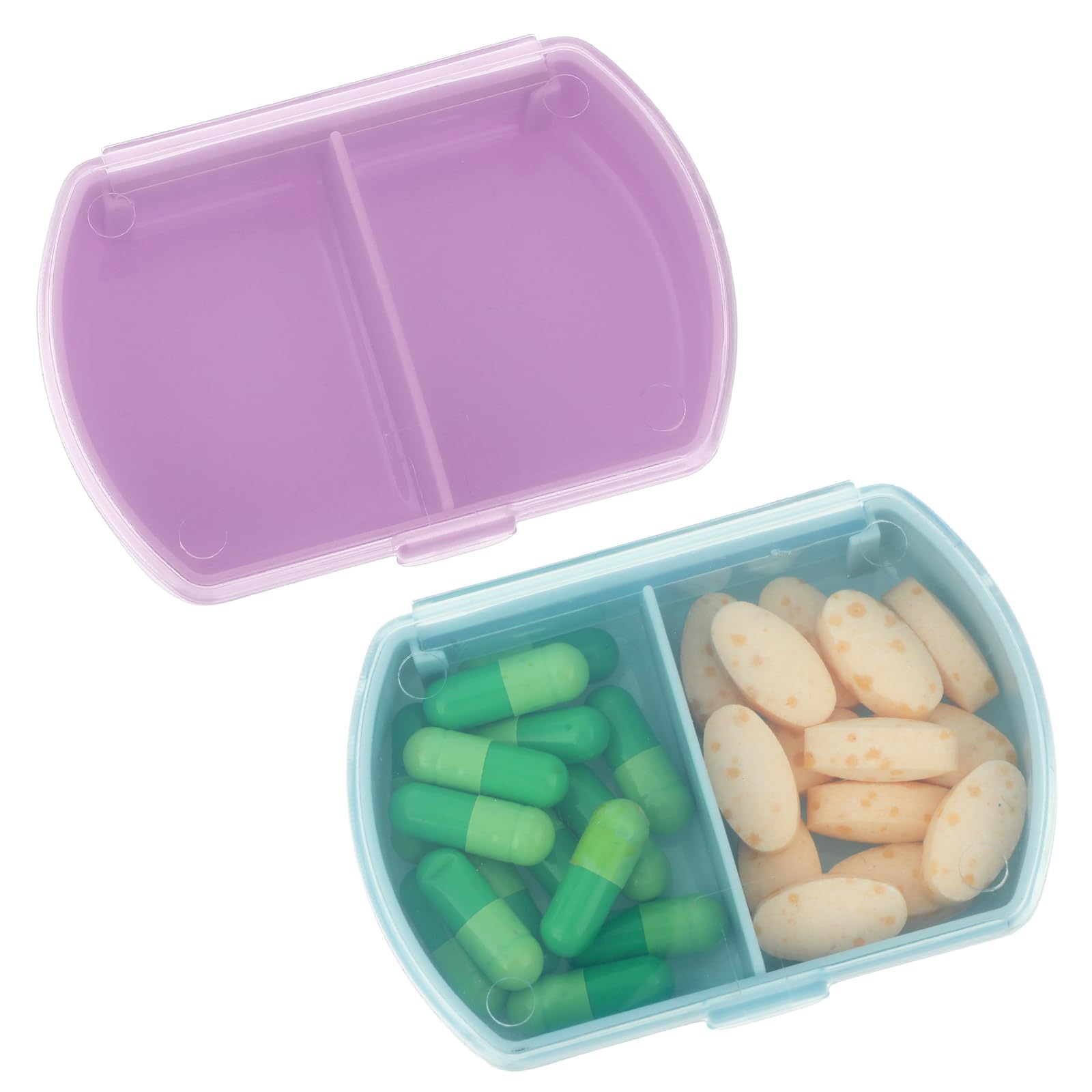 Sibba Pill Organizer Medicine Box Case Container Medication Supplement Kit Pocket Holder Bottle Dispenser 2 Times A Day Pillbox 