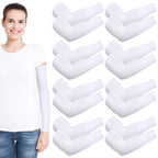 Eurzom 8 Pairs Eczema Sleeve for Adult Teens Eczema Psoriasis Unisex Arm Leg Sleeve for Women Men UV Protection Sleeves(Small)