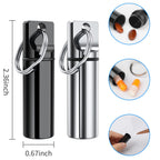 Small Portable Pill Box Keychain (3 Pack), Aluminium Alloy Mini Pill Organizer Case Container for Purse,Waterproof Metal Pill Ho