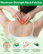 MYMULIKE Neck Patches, 36 Count Maximum Strength Warming Herbal Plaster, Wormwood Extract Sticker 8 Hours Lasting Reduction Join