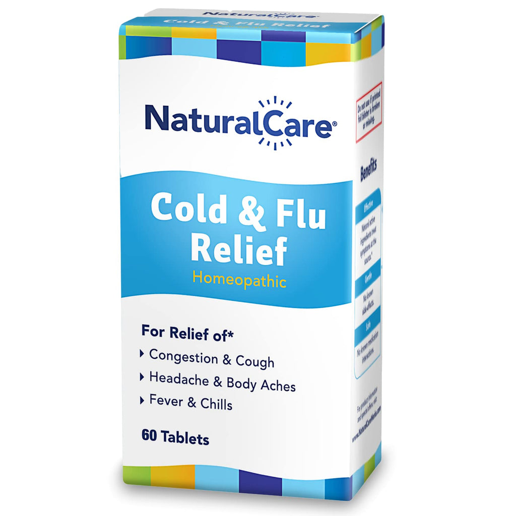 NaturalCare Cold & Flu Relief* Homeopathic Helps Temporarily Relieve Congestion, Cough, Headache, Sore Throat, Runny Nose, Body 