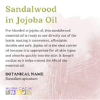 Aura Cacia Sandalwood Essential Oil in Jojoba Oil, 0.5 fl. oz., Woodsy, Balsamic-like Aroma For Skin Care & Centering