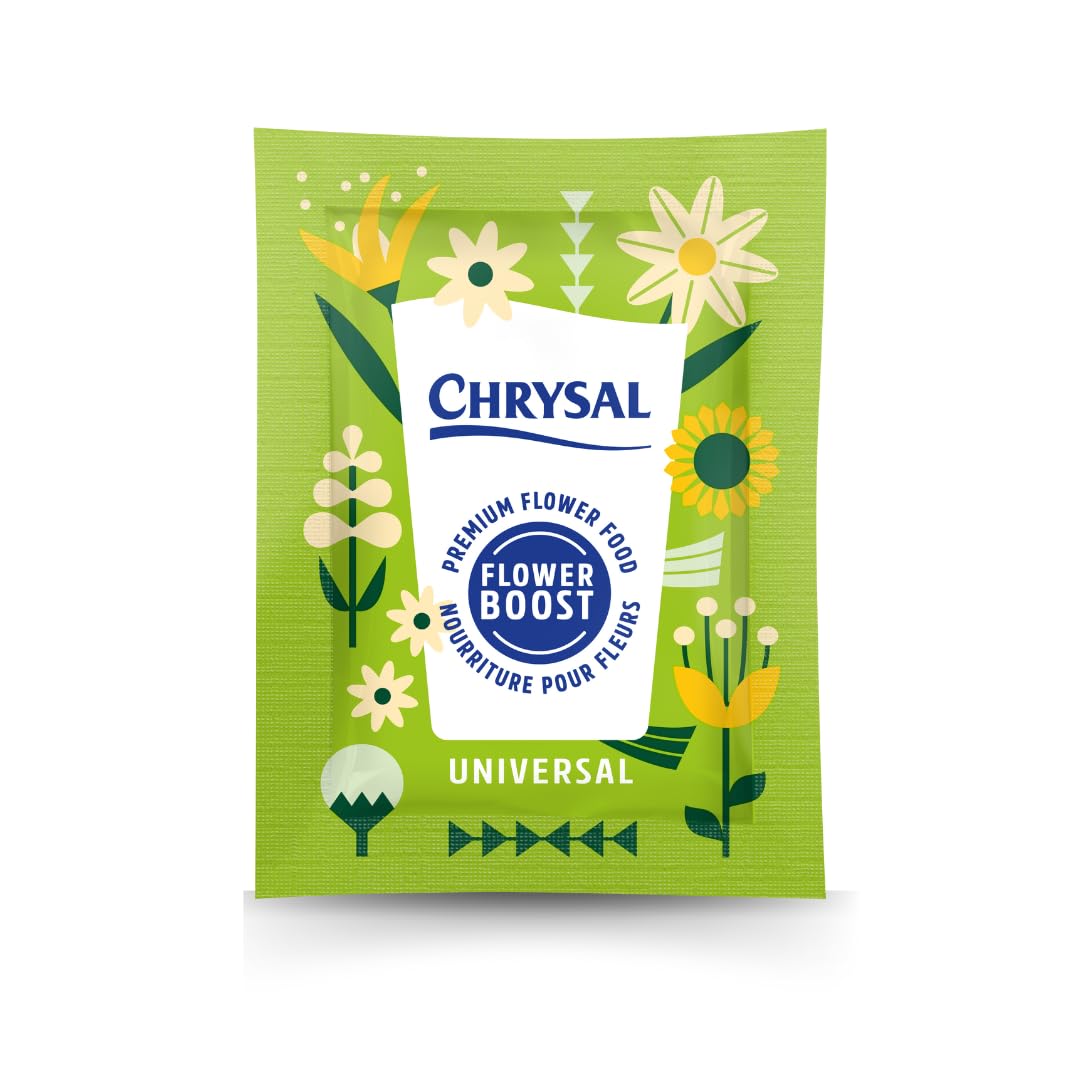 Chrysal Flower Boost - Clear Flower Food Packets for Flower Arrangements & Bouquets - Floral Supplies for Fresh Flowers - Fresh 