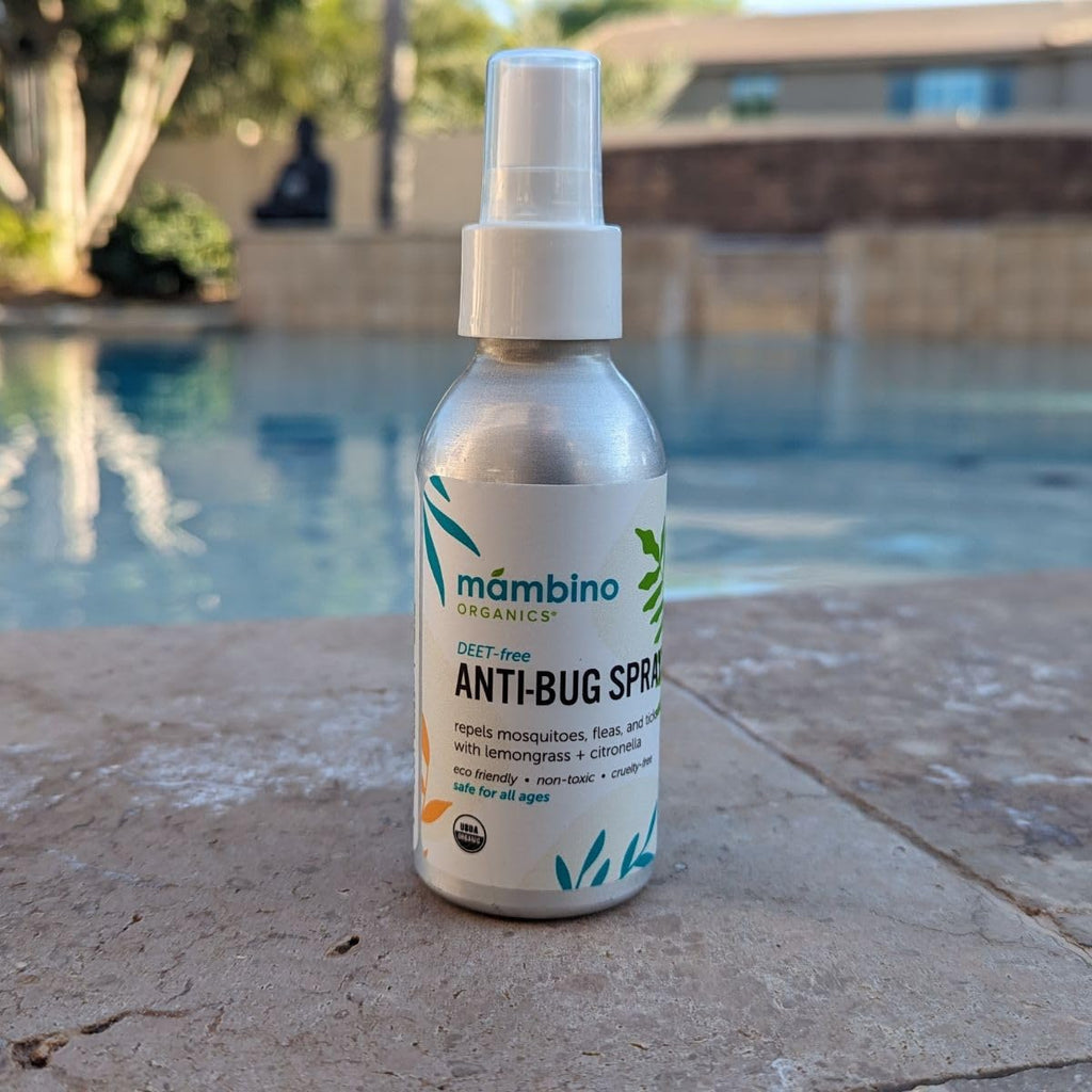Mambino Organics Anti-Bug Mosquito Repellent Spray - All Natural, DEET-Free, Citronella Insect Repellant - 4 Fluid Ounces