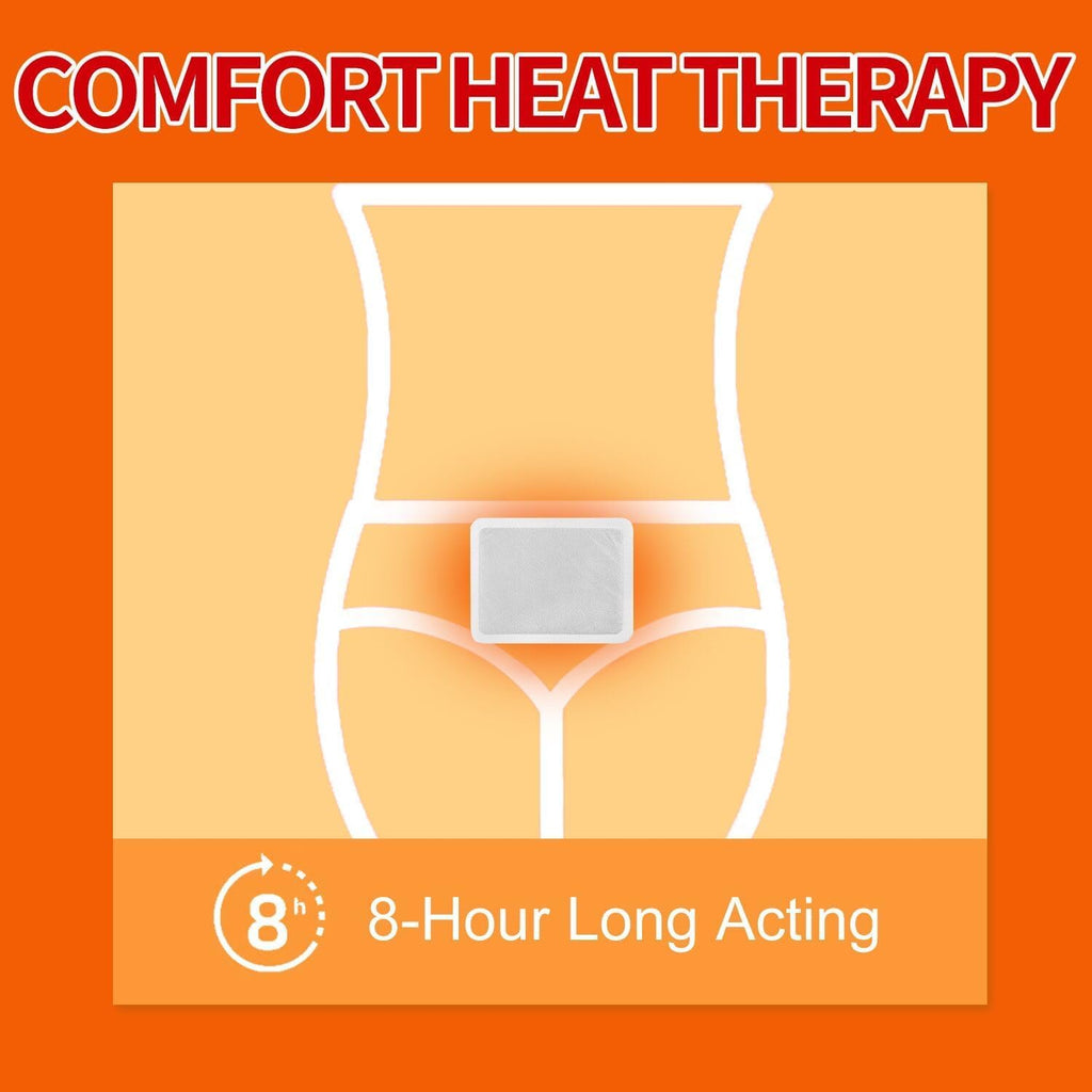 IFORY Heat Patches for Menstrual Cramp Relief, Adhesive Heating Patches for Period Cramps, Portable Instant Hot Packs, Travel Si