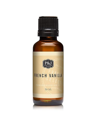 P&J Fragrance Oil | French Vanilla Oil 30ml - Candle Scents for Candle Making, Freshie Scents, Soap Making Supplies, Diffuser Oi