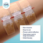(3 CT) 1 X 3.7    Wound Closure Strips - Zip Stitch Wound Closure Kit - Butterfly Kit Device Zip Tie Skin Closuing Butterfly Ban