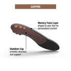 Superfeet Copper - Cushioning Memory Foam Arch Support Insole - 7.5-9 Men / 8.5-10 Women