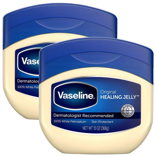 Vaseline 100% Pure Petroleum Jelly, Original Skin Protectant, 13 Oz (Pack of 2)