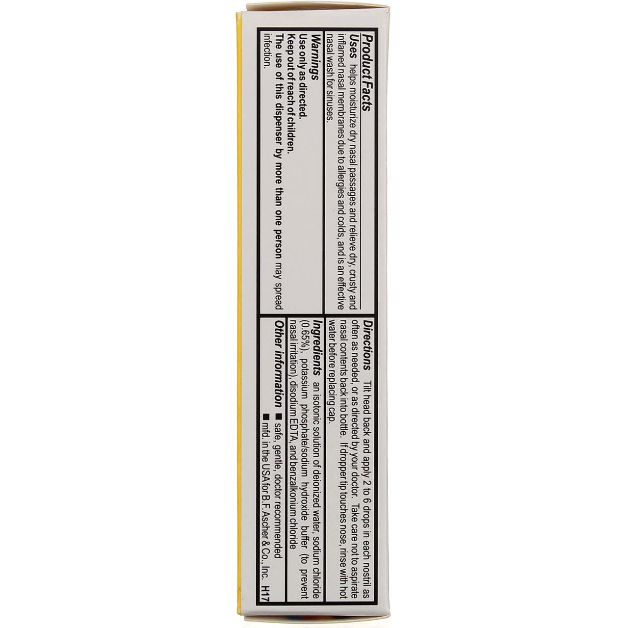 Ayr Saline Nasal Drops - 1.69 oz, Pack of 4