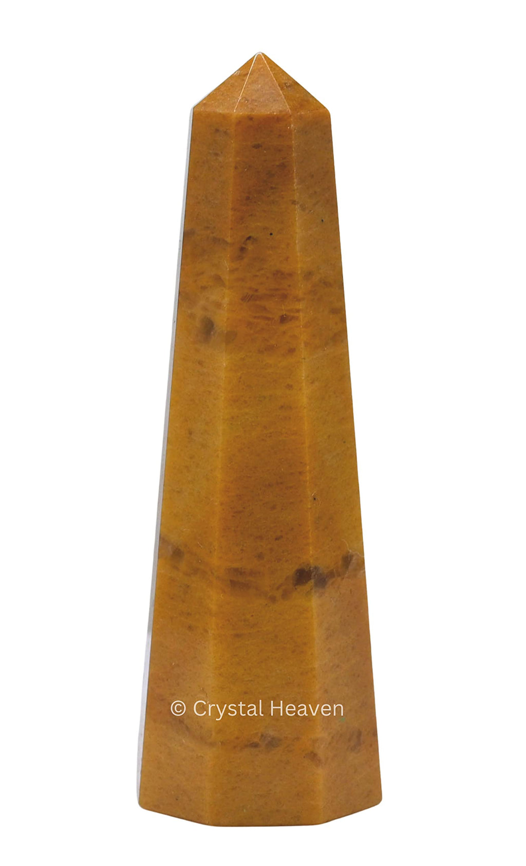 Crystal Heaven Yellow Jasper Crystal Tower Obelisk Point For Chakra, Healing And Balancing - Aaa Grade Original Certified Gemsto