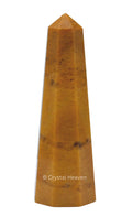 Crystal Heaven Yellow Jasper Crystal Tower Obelisk Point For Chakra, Healing And Balancing - Aaa Grade Original Certified Gemsto