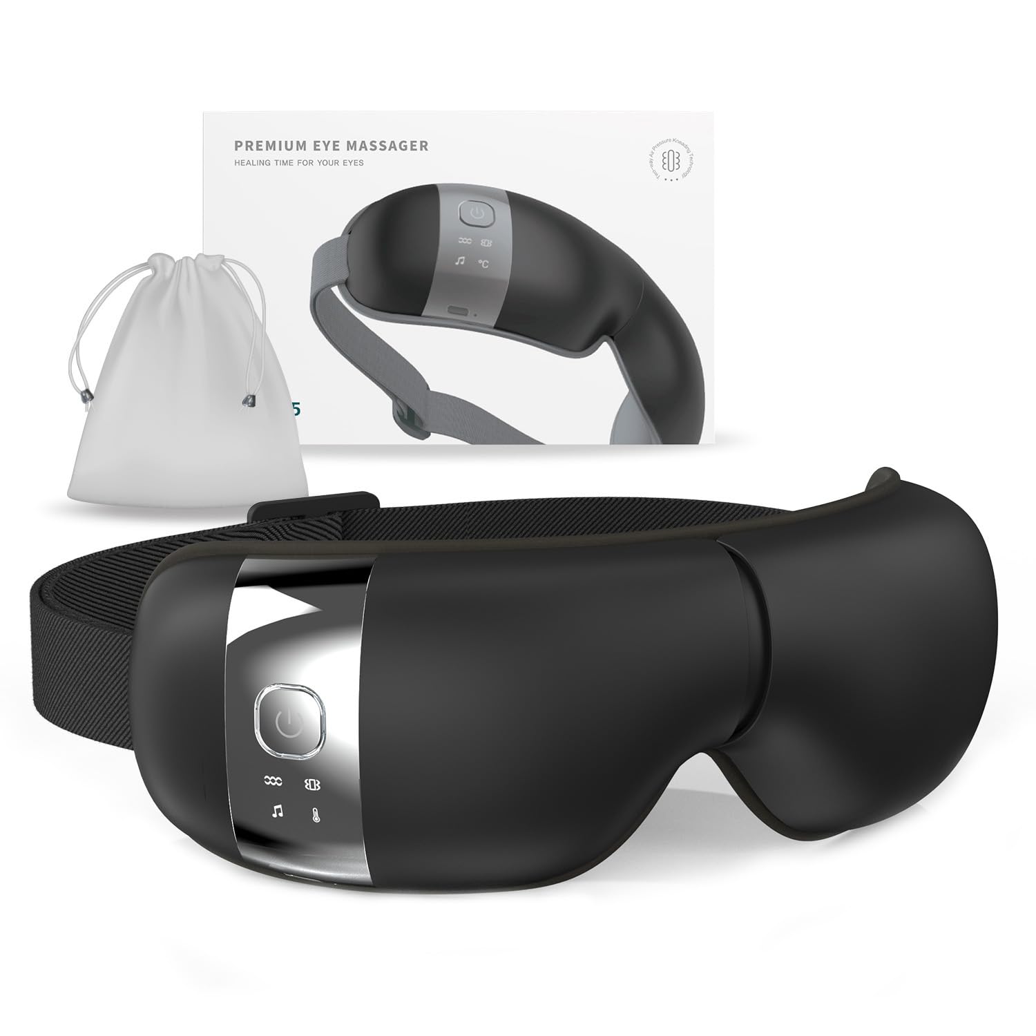 HuBDIC HubiCare Eye Massager with Heat, Vibration, and Music Helps Relieve Strain, Dark Circles, Dryness, and for Migraine Relie