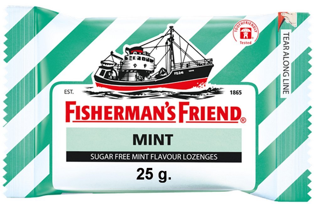 Fishermans Friend Sugar Free Mint Flavour lozenges 25g (Pack of 6)