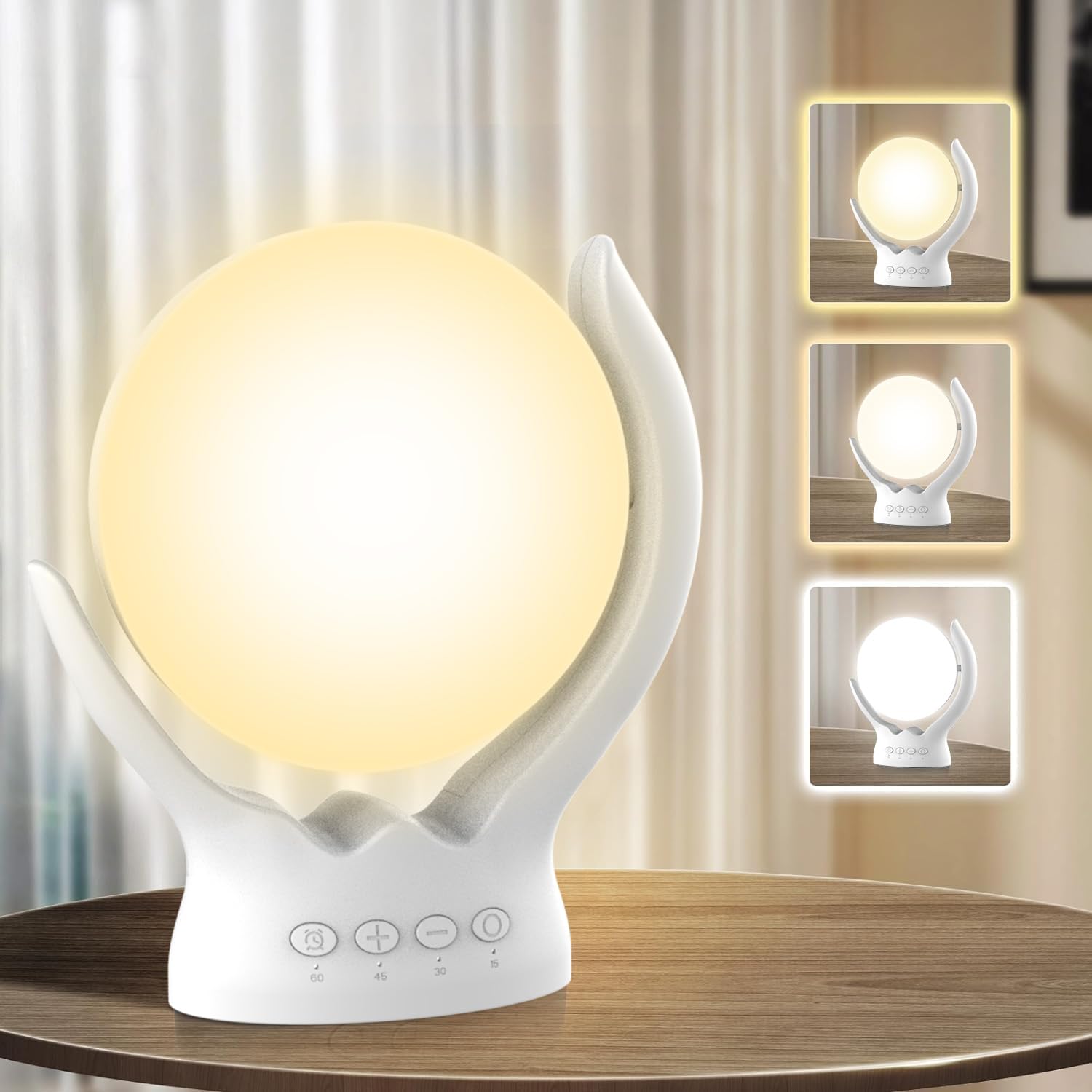 Rotatable Light Therapy Lamp,10000 Lux Sunlight Lamp with UV-Free,3 Color Temperature & 5 Brightness Level & Timer,Therapy Light