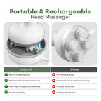 adomii Electric Scalp Massager for Headache & Stress Relief - Cordless, Handheld Head Massager for Scalp w/ 84 Kneading Nodes fo