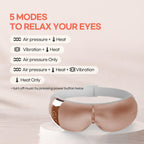 HubiCare Eye Massager with Heat, Vibration, and Music Helps Relieve Strain, Dark Circles, Dryness, and for Migraine Relief Relax