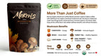 Mornis Mushroom Coffee, Adaptogenic 6 Mushrooms with Lion's Mane, Reishi, Cordyceps, Shiitake, King Trumpet & Turkey Tail, Instant Coffee Powder for Energy, Digestion & Immune Support, 30 Servings