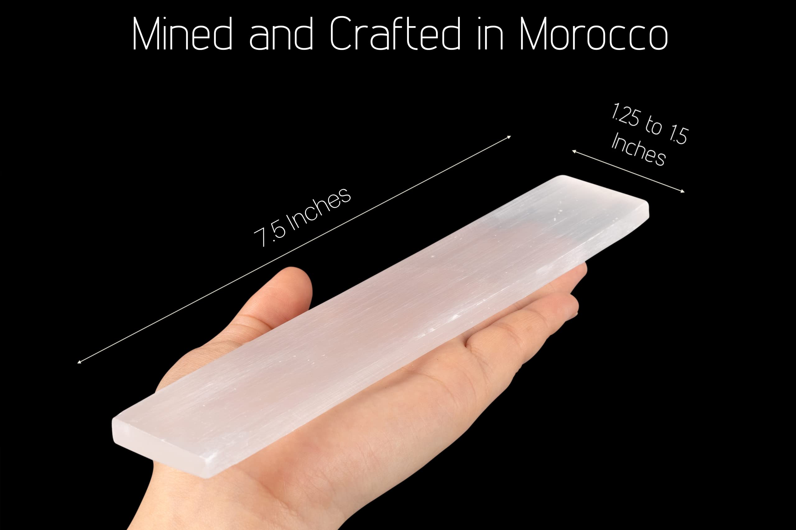 Large Selenite Charging Plate - 7.5 Inches Selenite Crystal Plate- Ideal for Cleansing and Recharging Crystals and Healing Stone