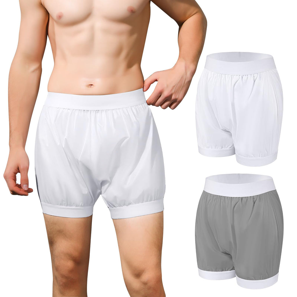 Carer Adult Diaper Covers 2PCS Washable, Leakproof Incontinence Underwear for Men Women Enclosed Elastic, Widened Waistband Desi