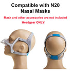 LALASTAR 2-Pack Replacement Headgear Strap for N20 Nasal Pillow CPAP Mask, CPAP Headgear Compatible with N20, Adjustable Headban