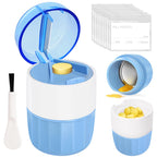 3-in-1 Pill Crusher Cutter with Storage Box, Pill Grinder with Brush Small Bags, PillCrusher Fine Powder with Stainless Steel Gr