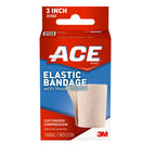 ACE 3 Elastic Bandage Wrap with Hook Closure, Beige, 2 Count