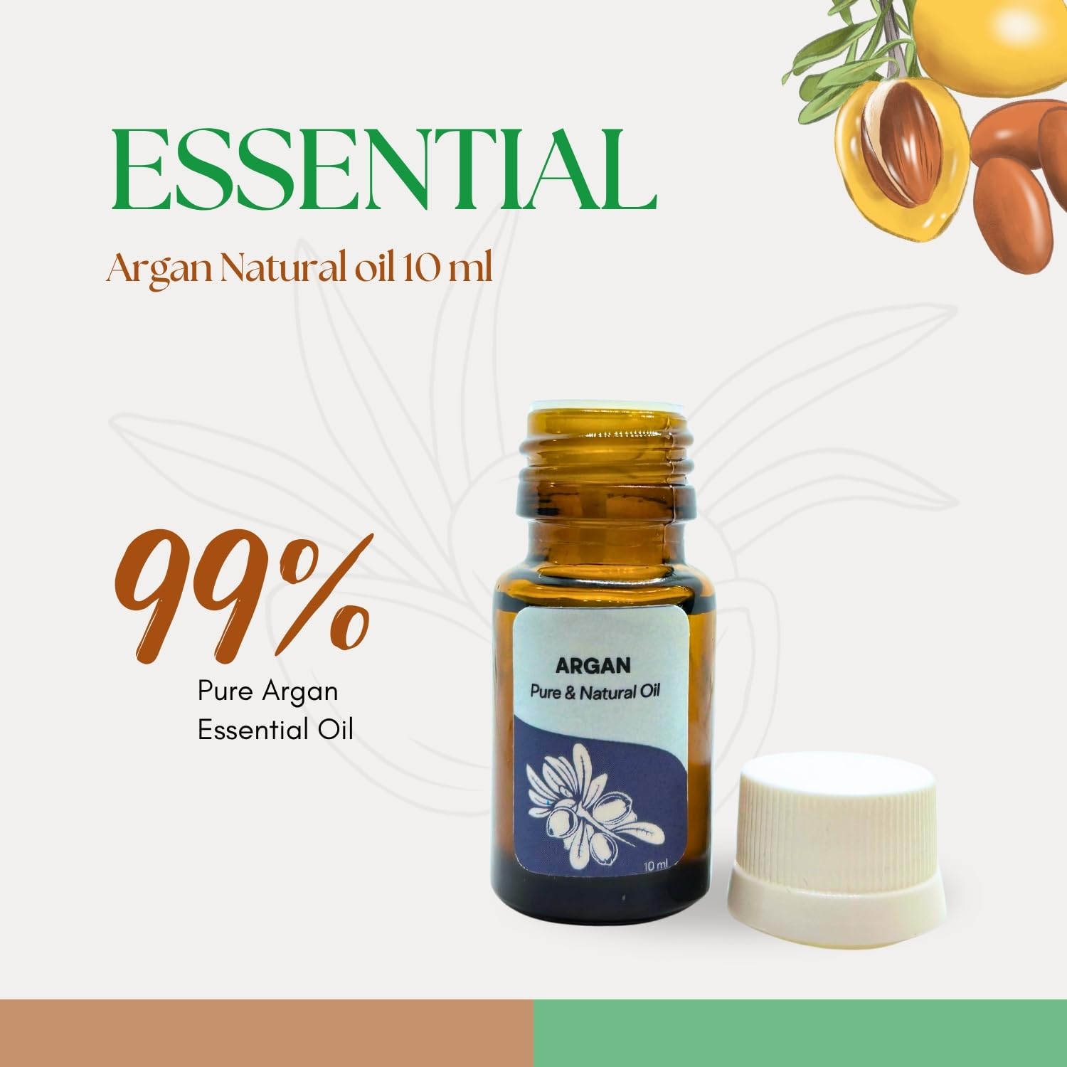 Roots & Above Pure Natural Almond Essential Oil 0.34 oz/10ml - for Diffuser, Candles, Soap Making, Perfume, Cold-Pressed, Skin,
