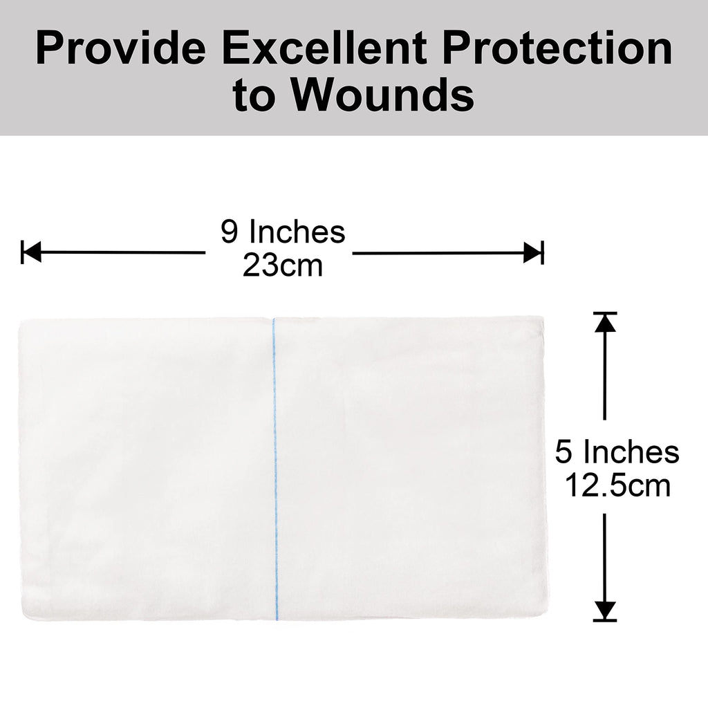 General Medi Sterile Abdominal Combine Pads - 25 Count 5 x 9 Individually Wrapped Absorbent & Thick Pads