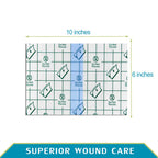 50 Pcs Waterproof Shower Protector Bandage | 6x10 Inch Large Wounds Showering Cover for Knee Replacement Surgery C Section Post