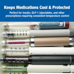 CHILLZ Rx Insulated Insulin Travel Case TSA Approved - Medicine Travel Cooler for Insulin Pens, Diabetic Supply Bag with 2 Reusa