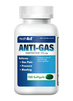 HealthA2Z Gas Relief Simethicone | 125mg | Relieves from Stomach Discomfort and Gas | Anti Flatulence | Relieves Gas Fast and Bl