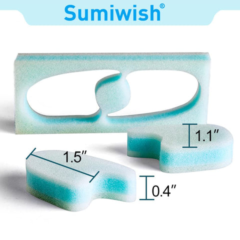 Sumiwish Foam Toe Separators, 10 Pack Breathable Toe Spacers, Reduce Friction and Relieve Corns Pain, Overlapping Toes Corrector