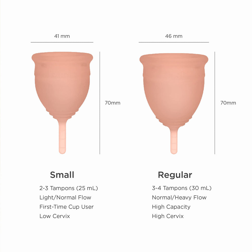Saalt Soft Menstrual Cup - Best Sensitive Reusable Period Cup - Wear for 12 Hours - Tampon and Pad Alternative (Regular (Pack of