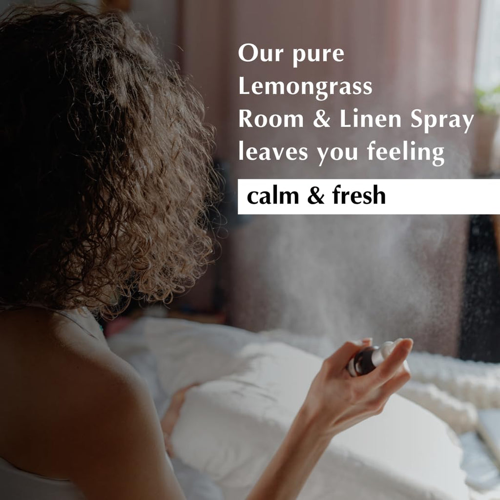 Lemongrass Room Linen & Pillow Spray by Aromafume | 100ml/3.38 fl oz | with Pure Lemongrass Essential Oil | Aromatherapy Spray f