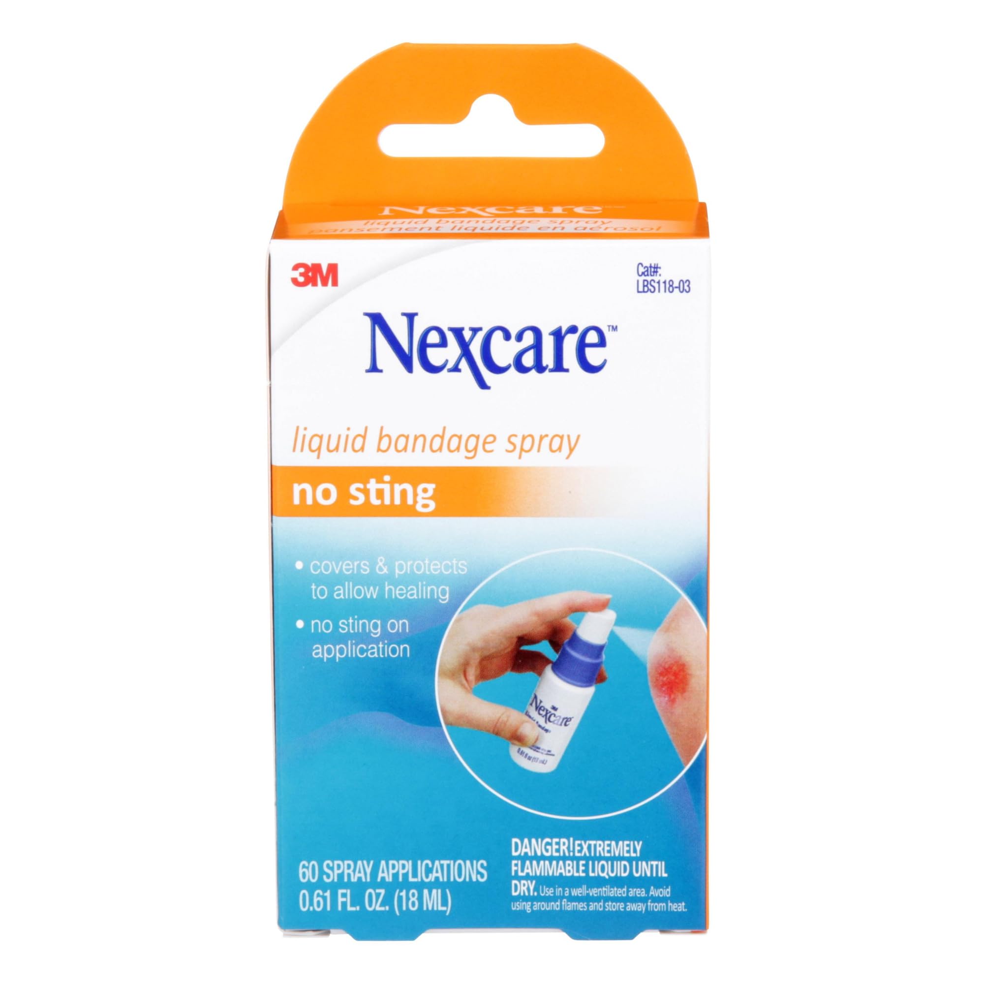 3M Personal and Health Care 78498 Nexcare No Sting Liquid Bandage Spray - 0.6...