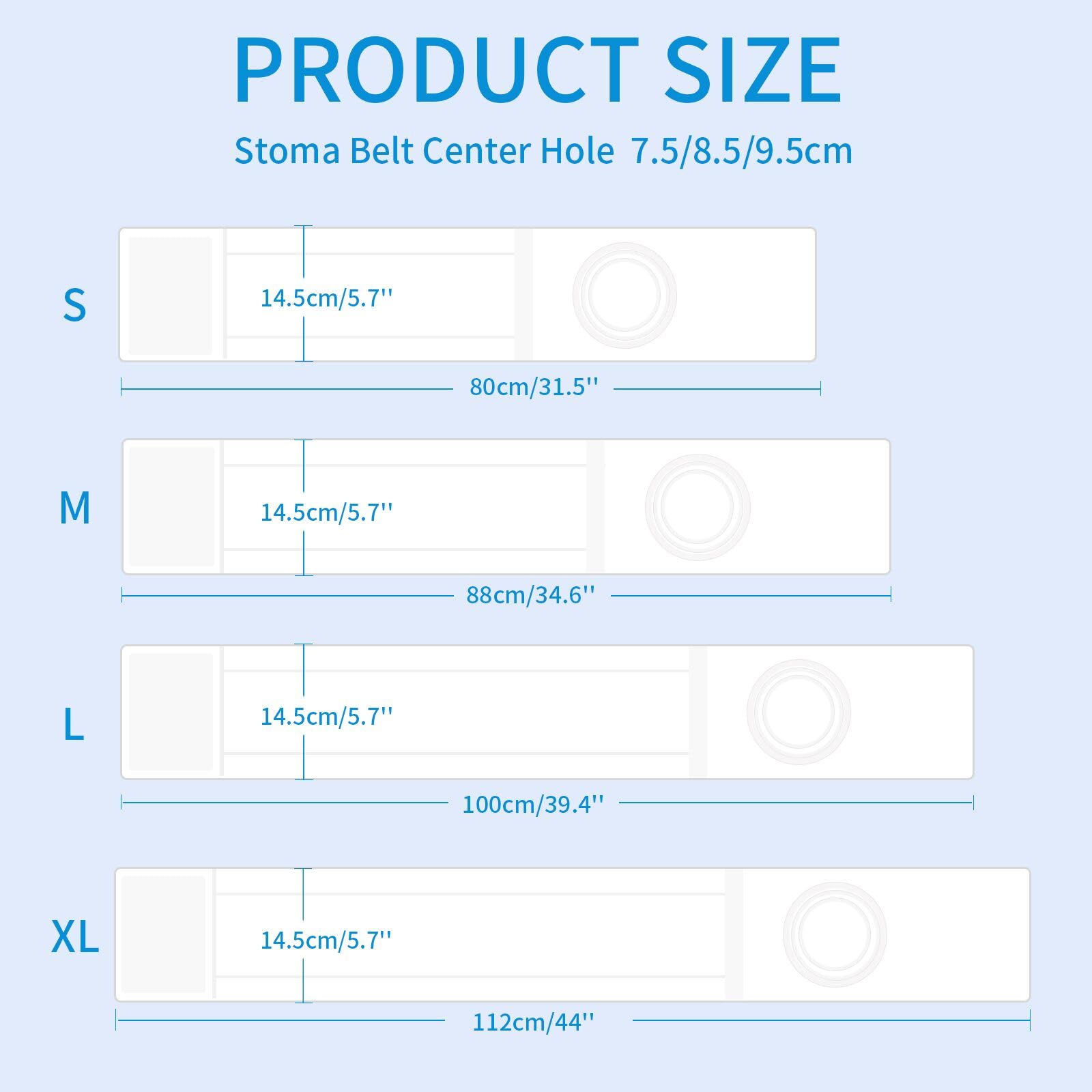 steawoce Adjustable Ostomy Support Belt for Men & Women, Breathable Abdominal Binder with Multiple Hole Sizes, Elastic Ostomy Ba