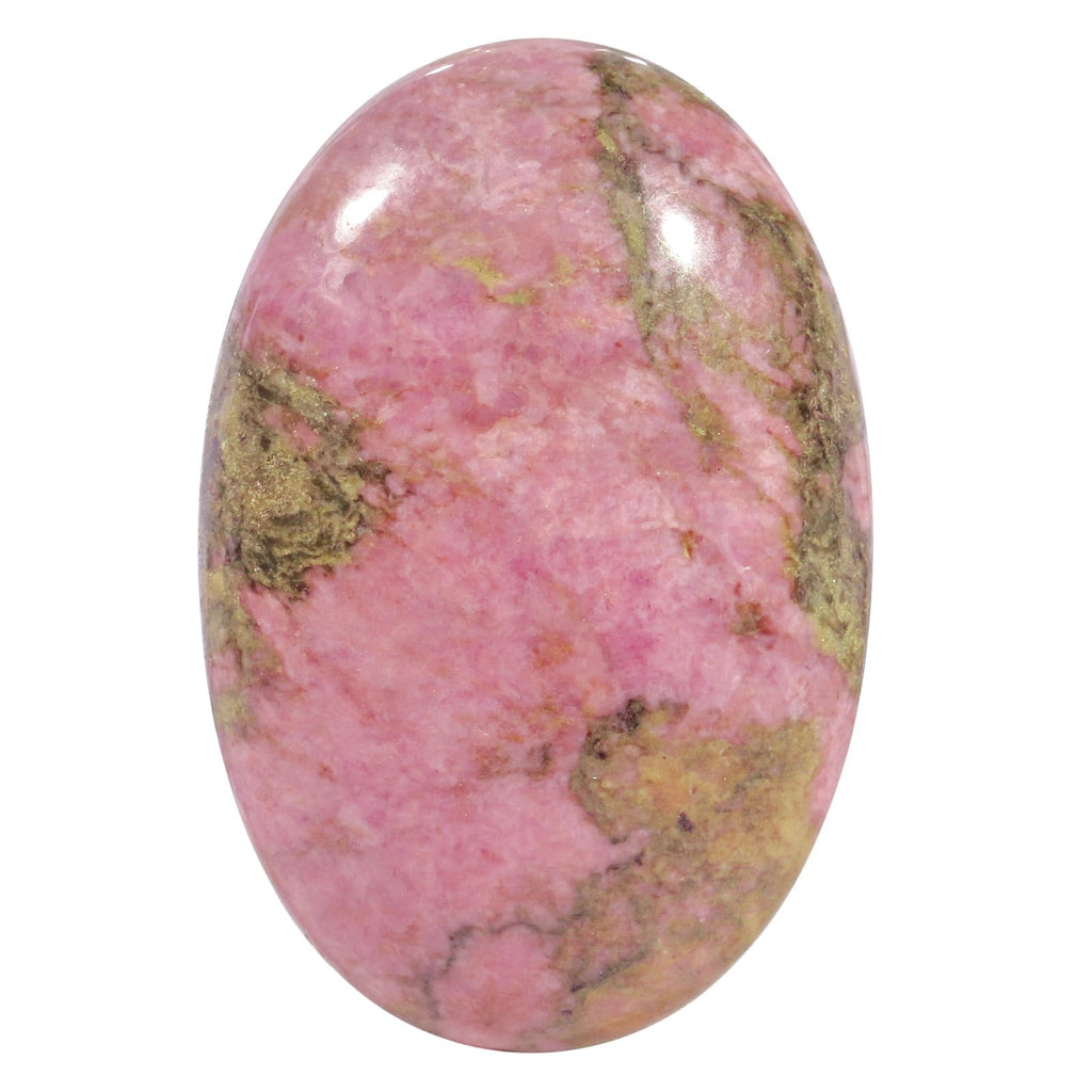 Loveliome Natural Rhodonite Oval Polished Worry Stones, Healing Crystal Indoor Fountain Stones Massage Energy Anxiety Relief Ite