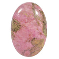 Loveliome Natural Rhodonite Oval Polished Worry Stones, Healing Crystal Indoor Fountain Stones Massage Energy Anxiety Relief Ite
