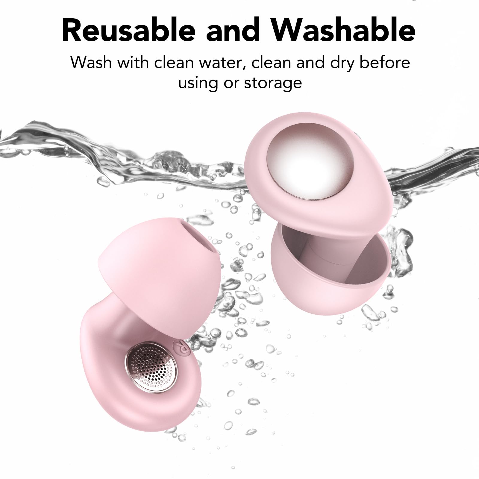 Ear Plugs for Sleeping Noise Cancelling, 45dB Earplugs for Noise Reduction, Reusable Noise Cancelling Ear Plugs Hearing Protecti