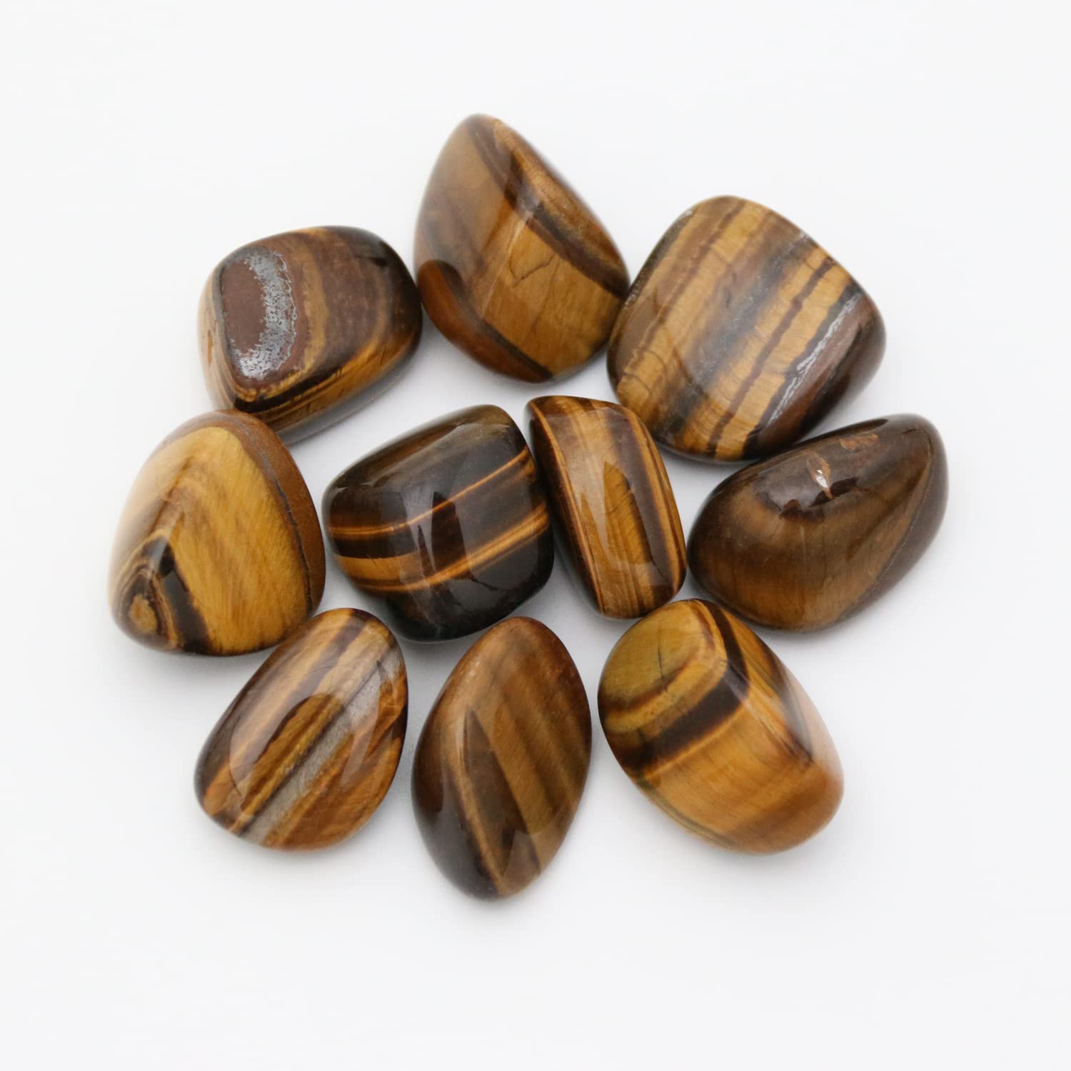 Tumbled Polished Natural Tiger's Eye Stones, Crystals and Healing Stones Quartz Bulk for Wicca, Reiki, Healing Energy, Chakra St
