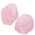 NUKAYAI 2Pcs Rose Quartz Crystals 1.8-2.2'' Large Raw Stones Rough Rocks Healing Crystal for Cabbing Polishing Decoration DIY Wi