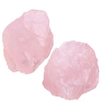 NUKAYAI 2Pcs Rose Quartz Crystals 1.8-2.2'' Large Raw Stones Rough Rocks Healing Crystal for Cabbing Polishing Decoration DIY Wi